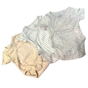 Cloud Island Three Newborn Onesies